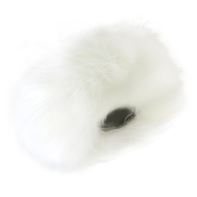 RANOME Faux Fur Headband for Women Elastic Fuzzy Thick Earmuffs Winter Headwrap Ear Muffs Furry Ear Warmers Cold Weather (White 1) - Image 1